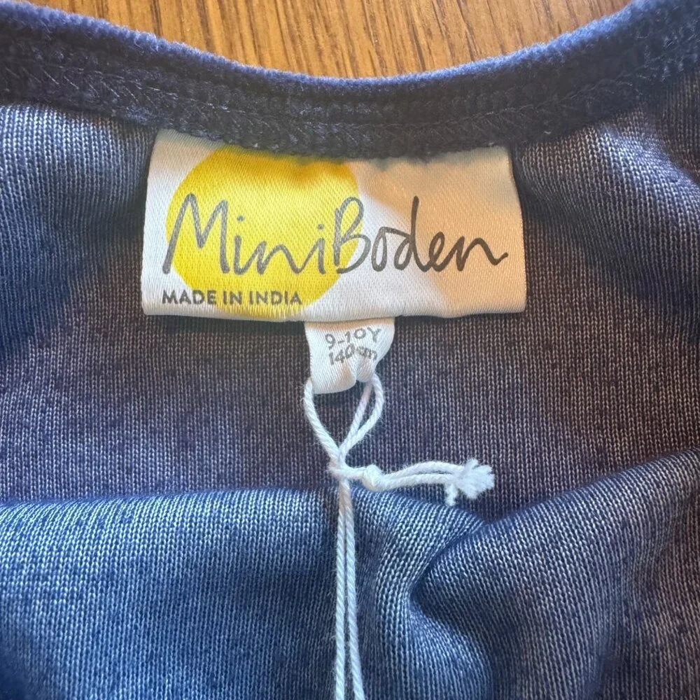 MINI BODEN Rainbow Tulle Dress Girls 9-10 140 NEW Blue Velour Applique Stars NWT - Picture 5 of 8